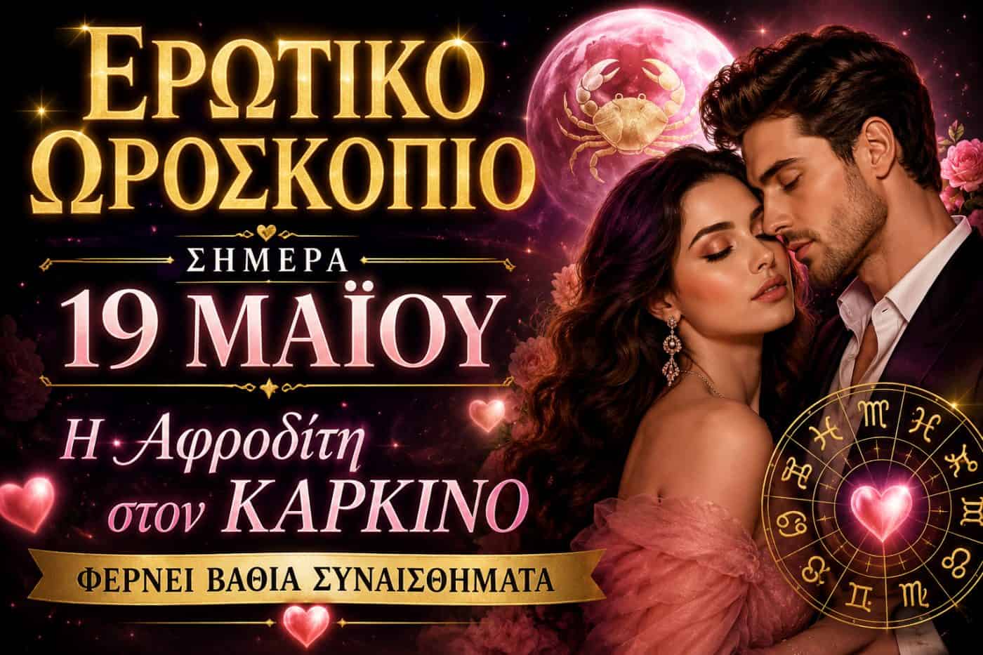 Ερωτικό Ωροσκόπιο Σήμερα 19 Μαΐου: Η Αφροδίτη στον Καρκίνο Φέρνει Βαθιά Συναισθήματα