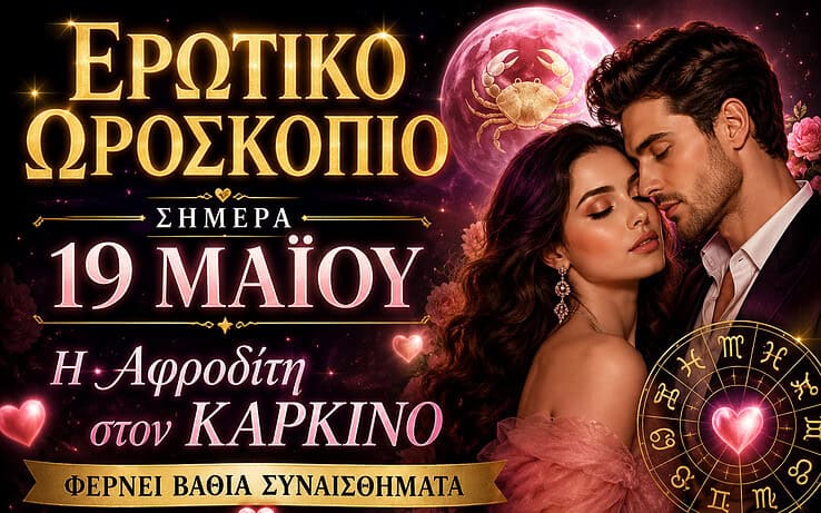 Ερωτικό Ωροσκόπιο Σήμερα 19 Μαΐου: Η Αφροδίτη στον Καρκίνο Φέρνει Βαθιά Συναισθήματα