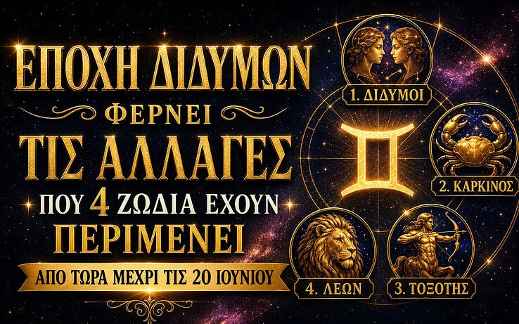 Εποχή Διδύμων Φέρνει Τις Αλλαγές  Από Τώρα Μέχρι Τις 20 Ιουνίου