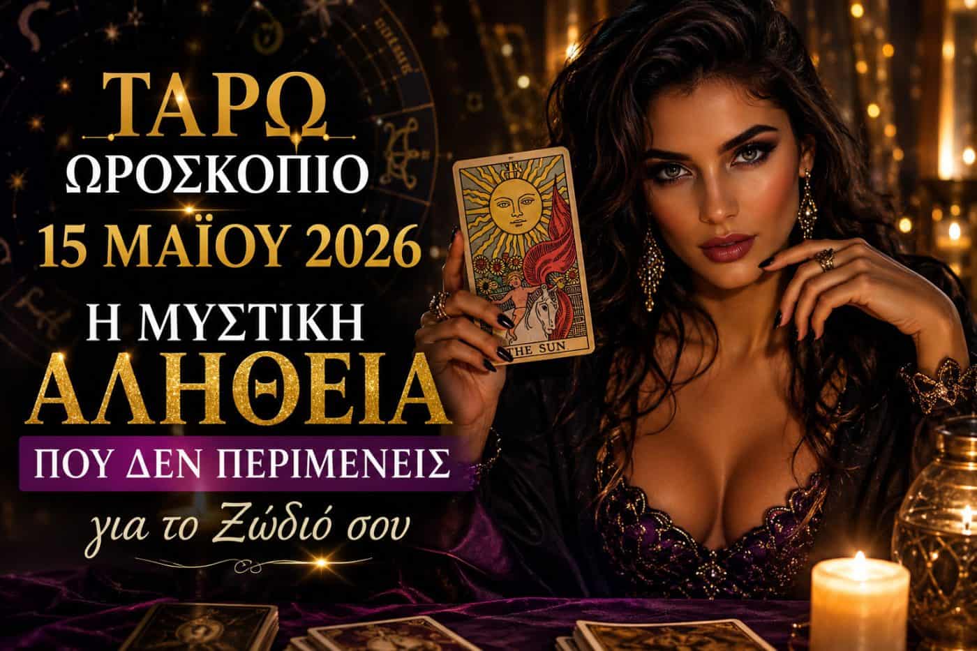Ταρώ Ωροσκόπιο 15 Μαΐου 2026: Η Μυστική Αλήθεια που Δεν Περιμένεις για το Ζώδιό σου