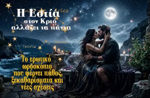 Η Εστία στον Κριό αλλάζει τα πάντα: Το ερωτικό ωροσκόπιο που φέρνει πάθος, ξεκαθαρίσματα και νέες σχέσεις