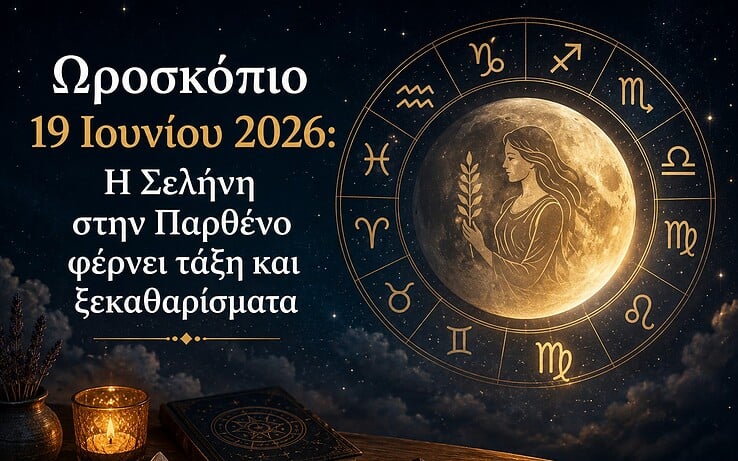 Ωροσκόπιο 19 Ιουνίου 2026: Η Σελήνη στην Παρθένο φέρνει τάξη και ξεκαθαρίσματα