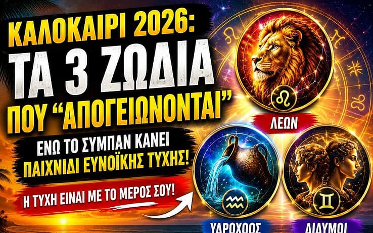 Καλοκαίρι 2026: Τα 3 ζώδια που «Απογειώνονται» ενώ το σύμπαν κάνει παιχνίδι ευνοϊκής τύχης