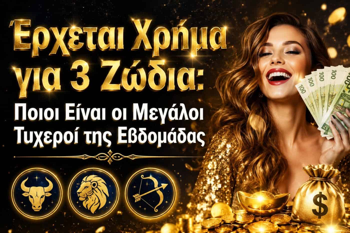 Έρχεται Χρήμα για 3 Ζώδια: Ποιοι Είναι οι Μεγάλοι Τυχεροί της Εβδομάδας