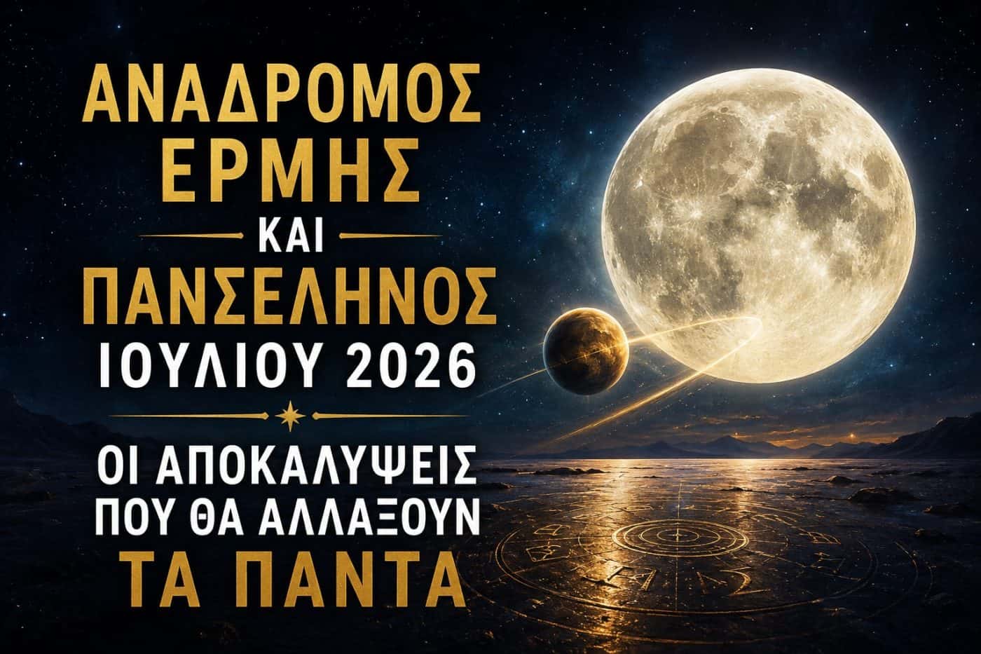 Ανάδρομος Ερμής και Πανσέληνος Ιουλίου 2026: Οι Αποκαλύψεις που θα Αλλάξουν τα Πάντα