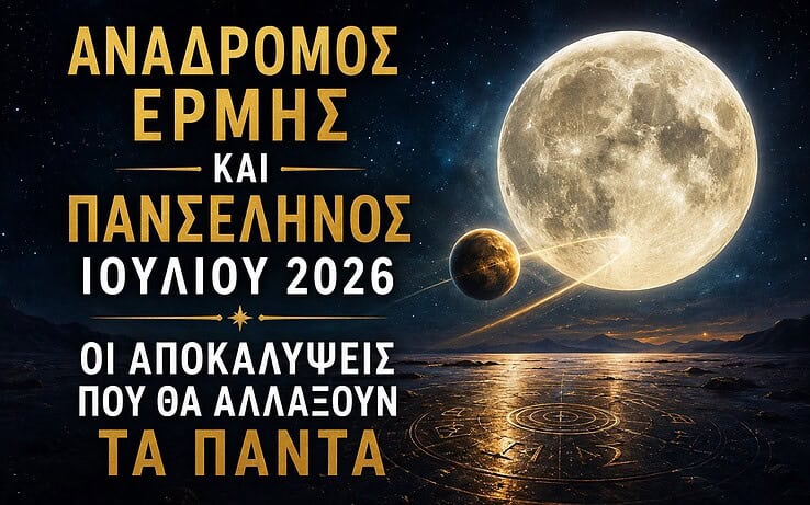 Ανάδρομος Ερμής και Πανσέληνος Ιουλίου 2026: Οι Αποκαλύψεις που θα Αλλάξουν τα Πάντα
