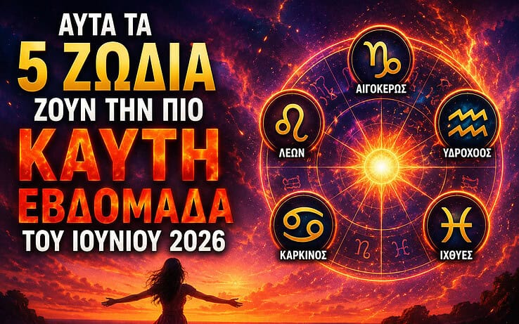 Αυτά τα 5 ζώδια ζουν την πιο καυτή εβδομάδα του Ιουνίου 2026