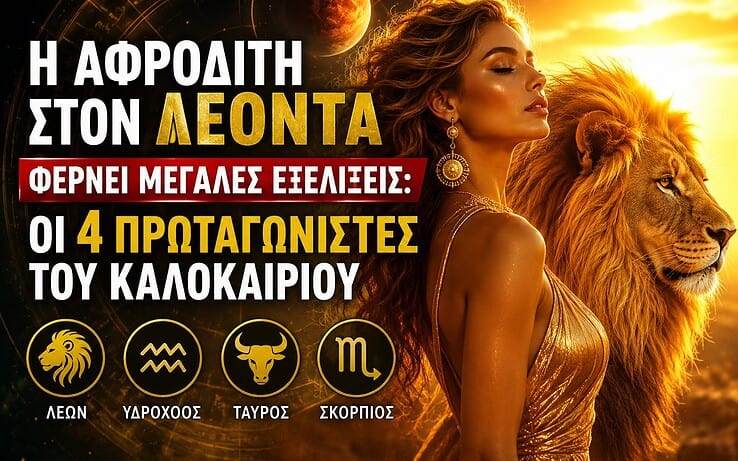 Η Αφροδίτη στον Λέοντα φέρνει μεγάλες εξελίξεις: Οι 4 πρωταγωνιστές του καλοκαιριού