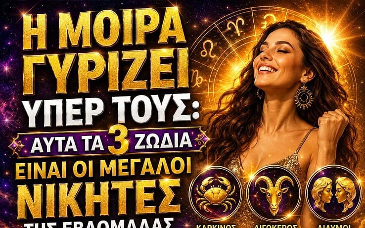 Η μοίρα γυρίζει υπέρ τους: Αυτά τα 3 ζώδια είναι οι μεγάλοι νικητές της εβδομάδας