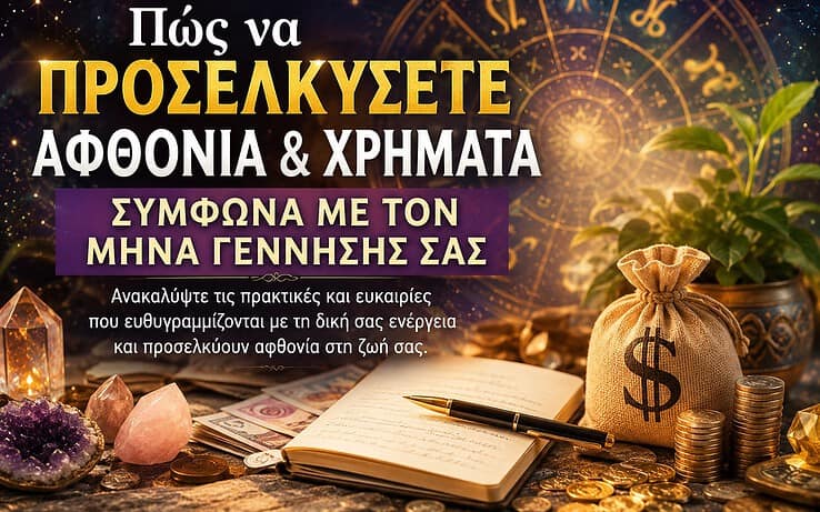 Πώς να προσελκύσετε αφθονία και οικονομική ευημερία, σύμφωνα με τον μήνα γέννησής σας