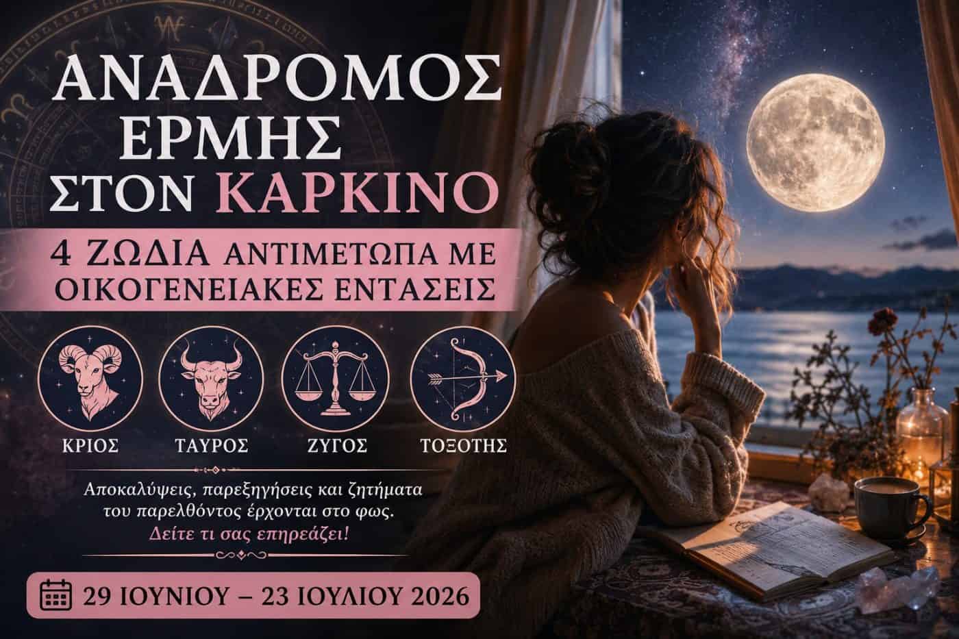 Ο Ανάδρομος Ερμής στον Καρκίνο φέρνει οικογενειακές ανατροπές για 4 ζώδια – ποιοι πρέπει να είναι προσεκτικοί