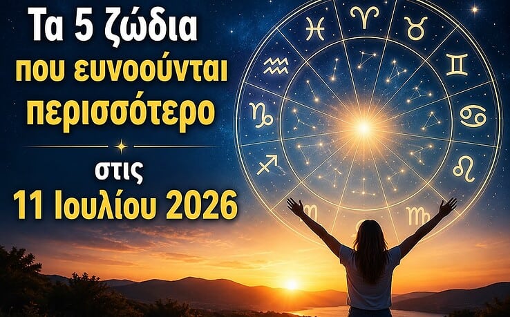 Τα 5 ζώδια που ευνοούνται περισσότερο στις 11 Ιουλίου 2026