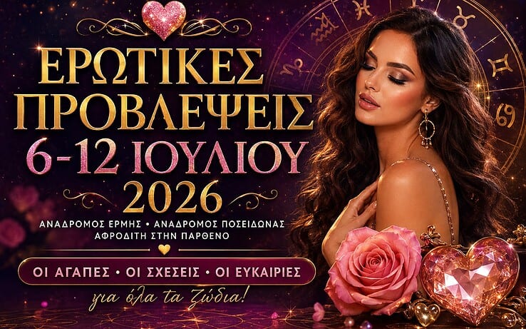 Εβδομαδιαίες Ερωτικές Προβλέψεις (6 – 12 Ιουλίου 2026) Ο ανάδρομος Ποσειδώνας φέρνει περισσότερη ενδοσκόπηση στις σχέσεις
