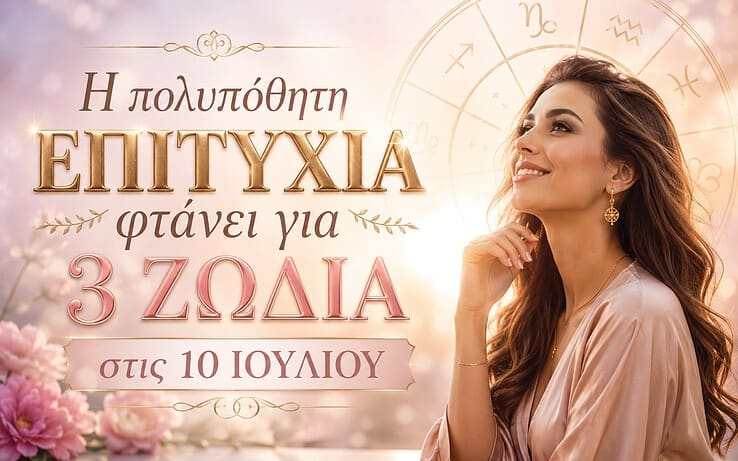 Η πολυπόθητη επιτυχία φτάνει για 3 ζώδια στις 10 Ιουλίου 2026