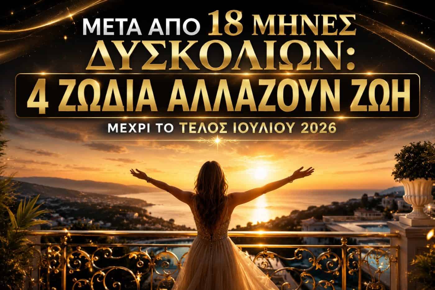 Μετά από 18 μήνες δυσκολιών: 4 ζώδια αλλάζουν ζωή μέχρι το τέλος Ιουλίου 2026