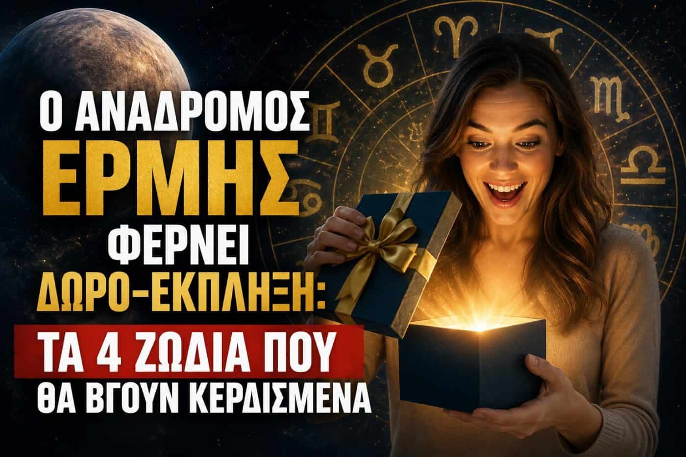 Ο ανάδρομος Ερμής φέρνει δώρο-έκπληξη: Τα 4 ζώδια που θα βγουν κερδισμένα