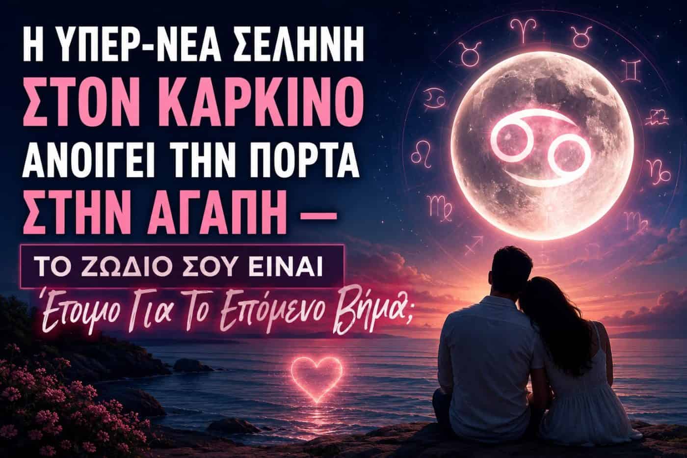 Η Υπερ-Νέα Σελήνη Στον Καρκίνο Ανοίγει Την Πόρτα Στην Αγάπη — Το Ζώδιό Σου Είναι Έτοιμο Για Το Επόμενο Βήμα;