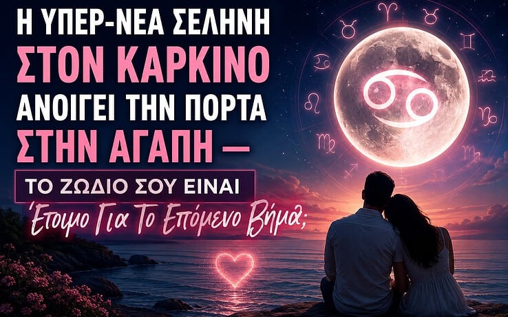 Η Υπερ-Νέα Σελήνη Στον Καρκίνο Ανοίγει Την Πόρτα Στην Αγάπη — Το Ζώδιό Σου Είναι Έτοιμο Για Το Επόμενο Βήμα;
