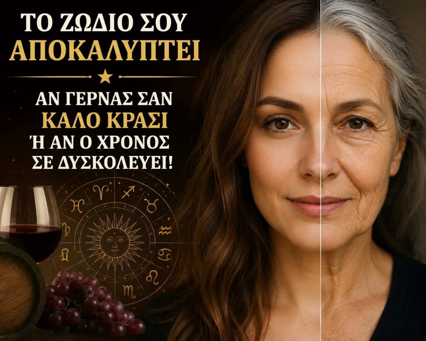 Το ζώδιό σου αποκαλύπτει αν γερνάς σαν καλό κρασί ή αν ο χρόνος σε δυσκολεύει!