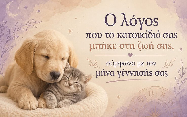 Ο λόγος που το κατοικίδιό σας μπήκε στη ζωή σας, σύμφωνα με τον μήνα γέννησής σας