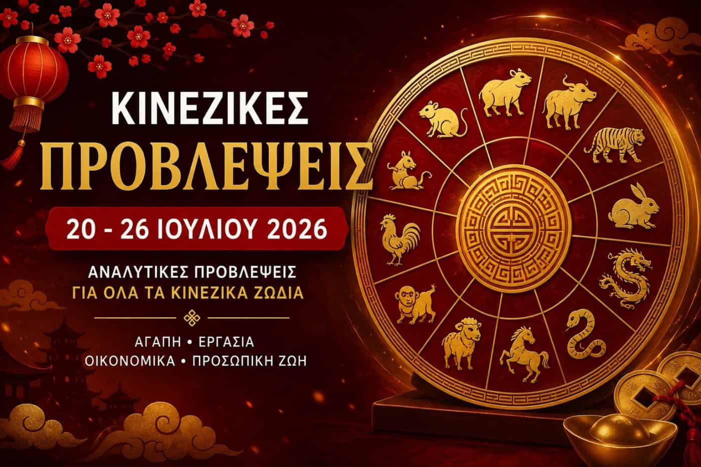 Εβδομαδιαίες κινεζικές προβλέψεις 20 – 26 Ιουλίου 2026
