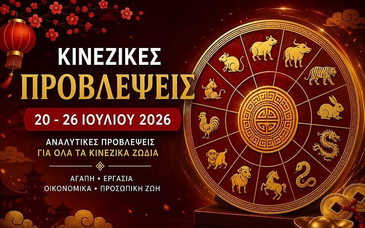 Εβδομαδιαίες κινεζικές προβλέψεις 20 – 26 Ιουλίου 2026