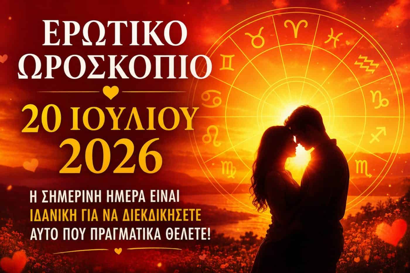 Ερωτικό Ωροσκόπιο για τη Δευτέρα 20 Ιουλίου: Η σημερινή ημέρα είναι ιδανική για να διεκδικήσετε αυτό που πραγματικά θέλετε