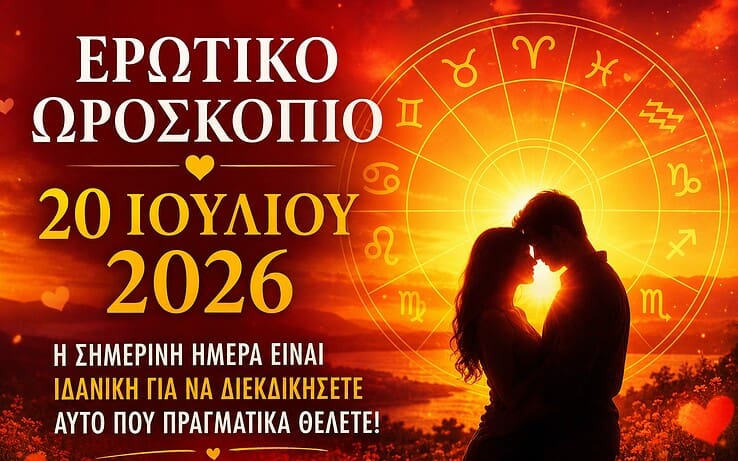 Ερωτικό Ωροσκόπιο για τη Δευτέρα 20 Ιουλίου: Η σημερινή ημέρα είναι ιδανική για να διεκδικήσετε αυτό που πραγματικά θέλετε