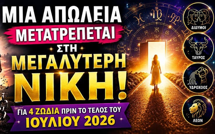 Μια απώλεια μετατρέπεται στη μεγαλύτερη νίκη για 4 ζώδια πριν από το τέλος του Ιουλίου 2026