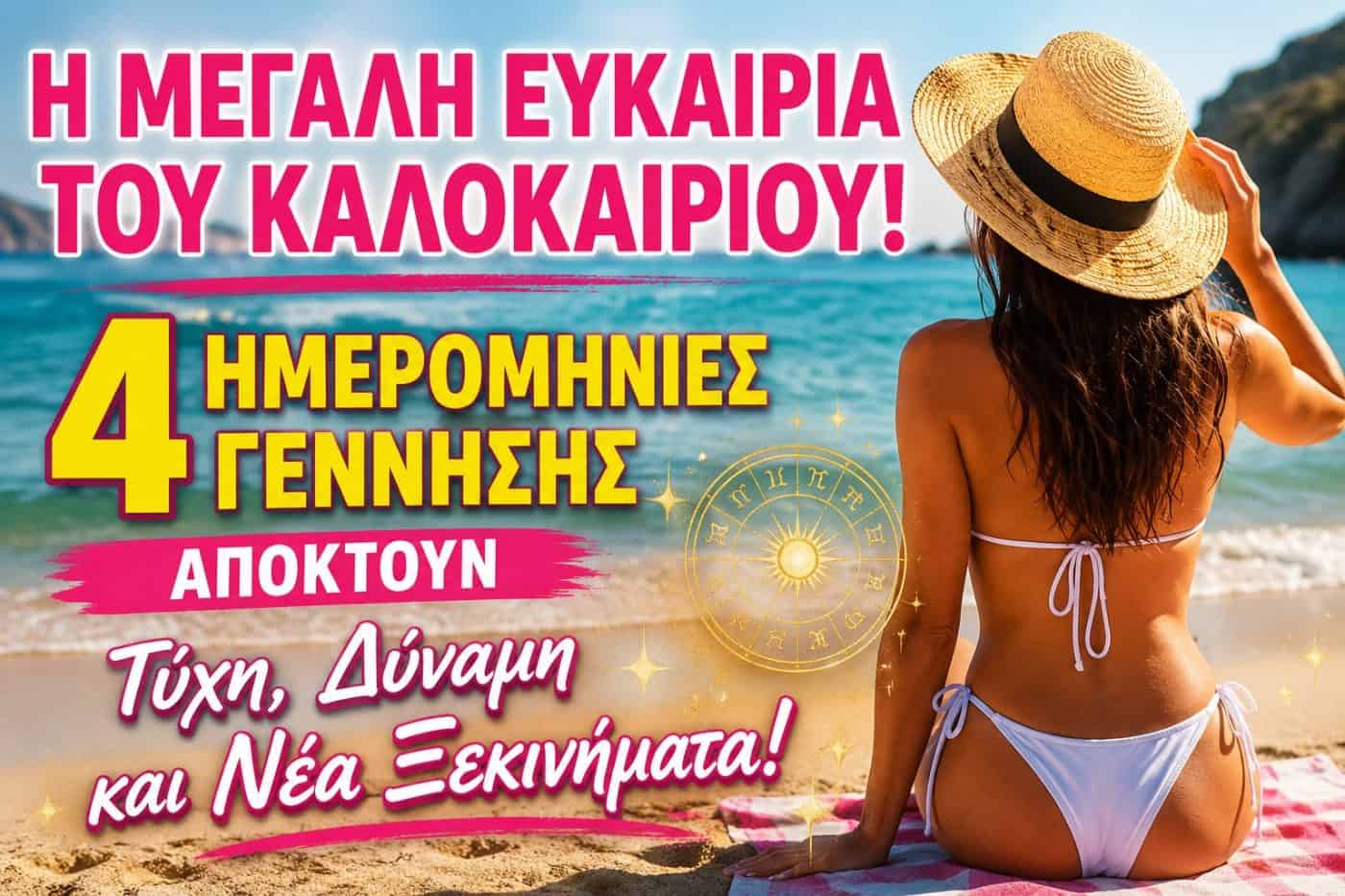 Η μεγάλη ευκαιρία του Καλοκαιριού: 4 ημερομηνίες γέννησης αποκτούν τύχη, δύναμη και νέα ξεκινήματα