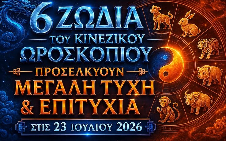 6 ζώδια του Κινεζικού ωροσκοπίου προσελκύουν μεγάλη τύχη και επιτυχία στις 23 Ιουλίου 2026