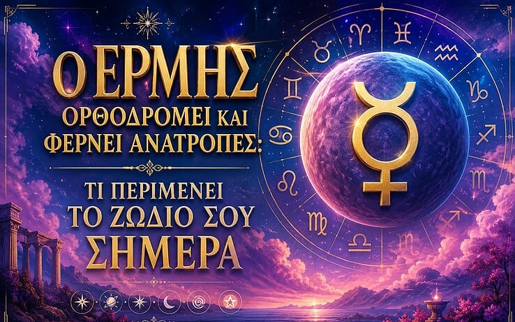 Ο Ερμής ορθοδρομεί και φέρνει ανατροπές: Τι περιμένει το ζώδιό σου σήμερα