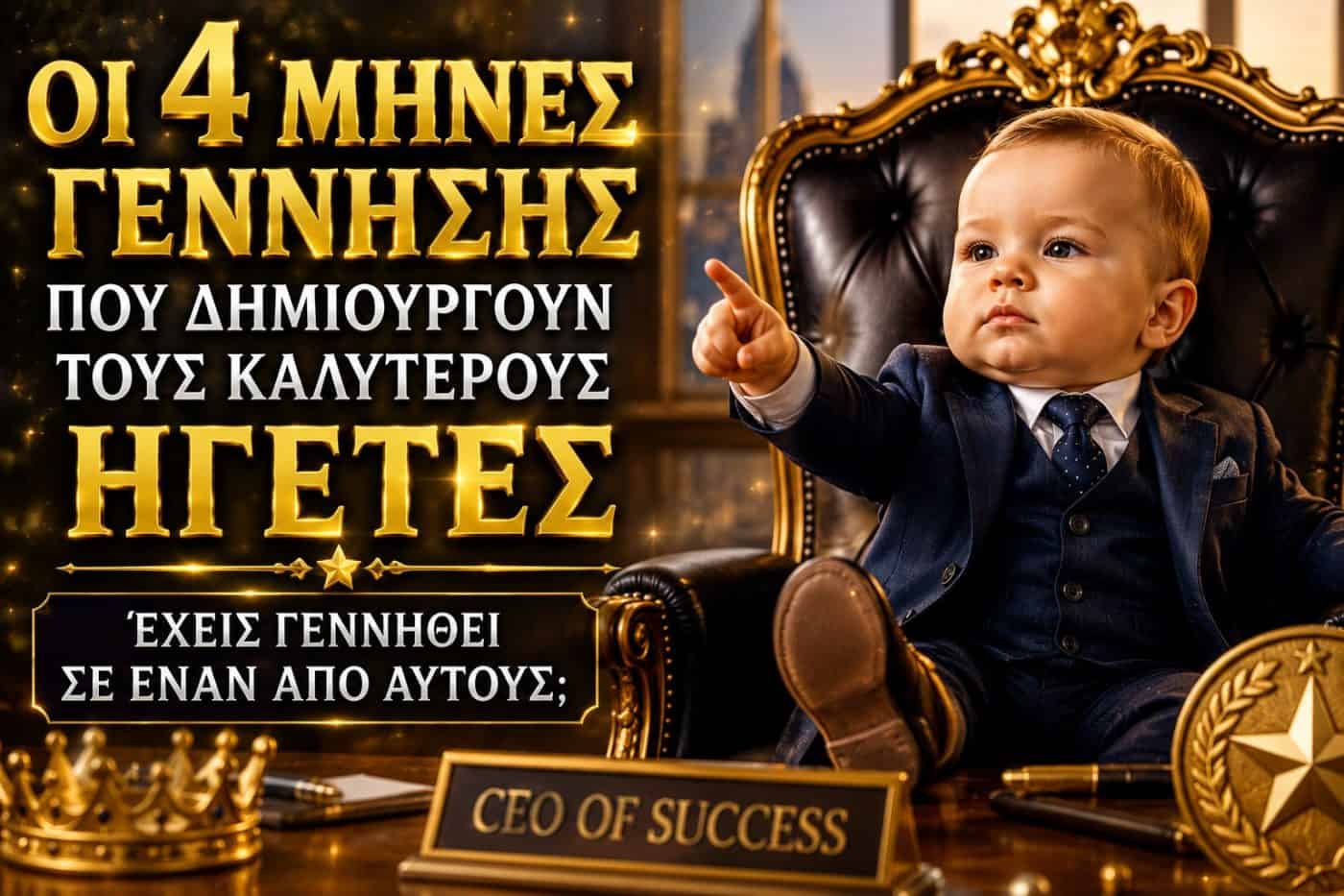 Οι 4 μήνες γέννησης που δημιουργούν τους καλύτερους ηγέτες – Έχεις γεννηθεί σε έναν από αυτούς;