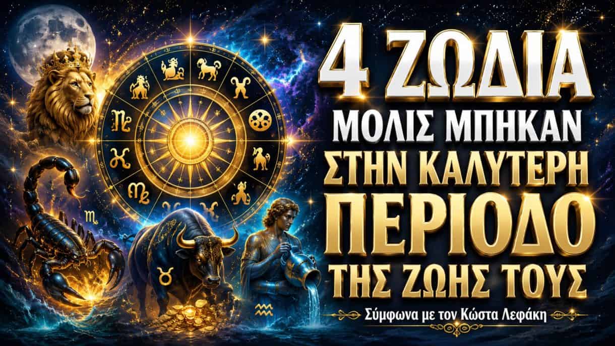 4 ζώδια μόλις μπήκαν στην καλύτερη περίοδο της ζωής τους, σύμφωνα με τον Κώστα Λεφάκη