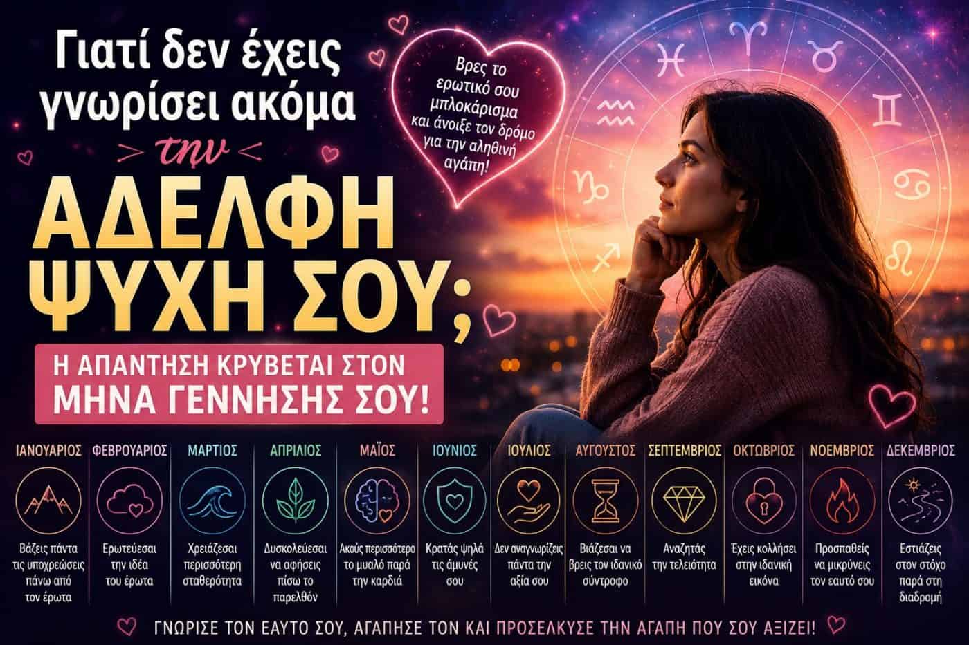 Γιατί δεν έχεις γνωρίσει ακόμα την αδελφή ψυχή σου, σύμφωνα με τον μήνα γέννησής σου