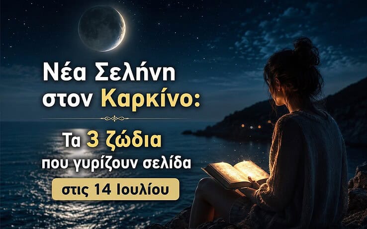 Νέα Σελήνη στον Καρκίνο: Τα 3 ζώδια που γυρίζουν σελίδα στις 14 Ιουλίου