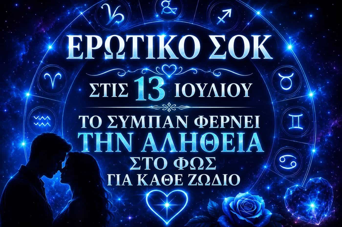 Ερωτικό σοκ στις 13 Ιουλίου: Το σύμπαν φέρνει την αλήθεια στο φως για κάθε ζώδιο