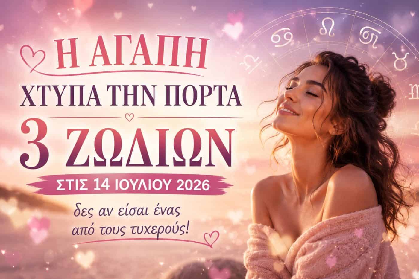 Η Αγάπη Χτυπά Την Πόρτα 3 Ζωδίων Στις 14 Ιουλίου 2026