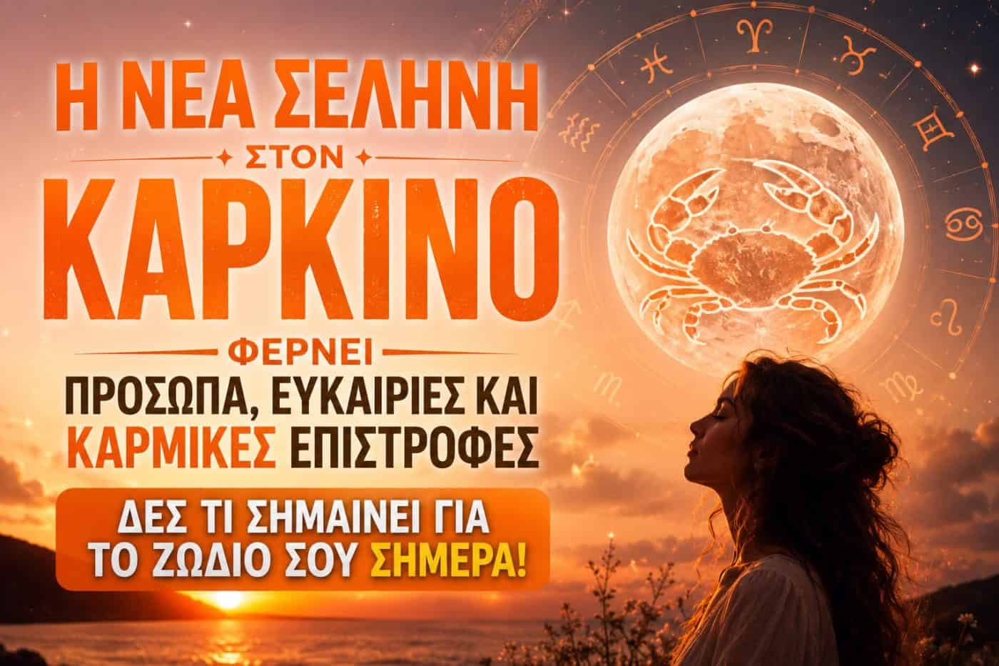 Η νέα σελήνη στον Καρκίνο φέρνει πρόσωπα, ευκαιρίες και καρμικές επιστροφές — Δες τι σημαίνει για το ζώδιό σου σήμερα!