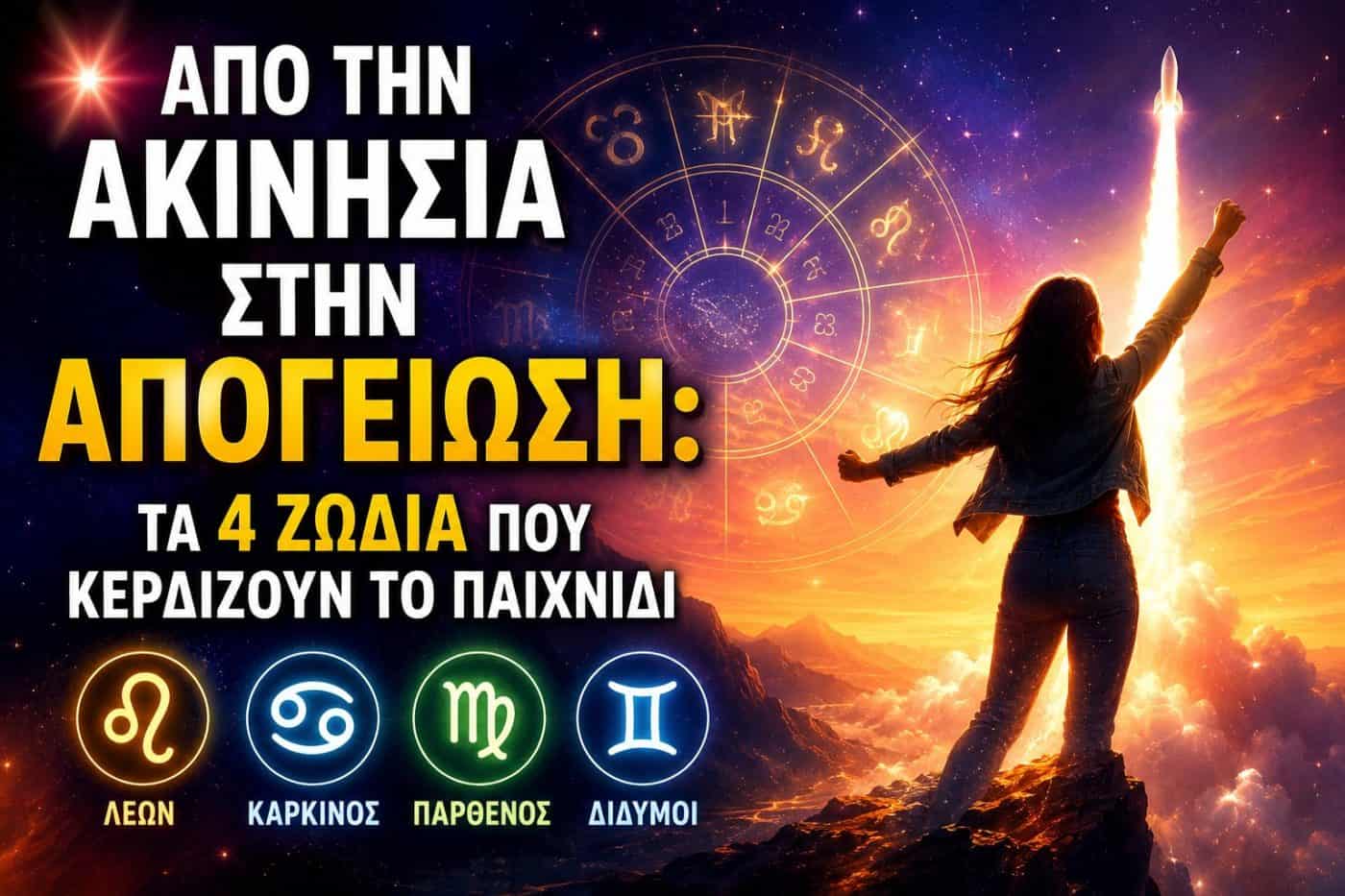 Από την Ακινησία στην Απογείωση: Τα 4 Ζώδια που Κερδίζουν το Παιχνίδι