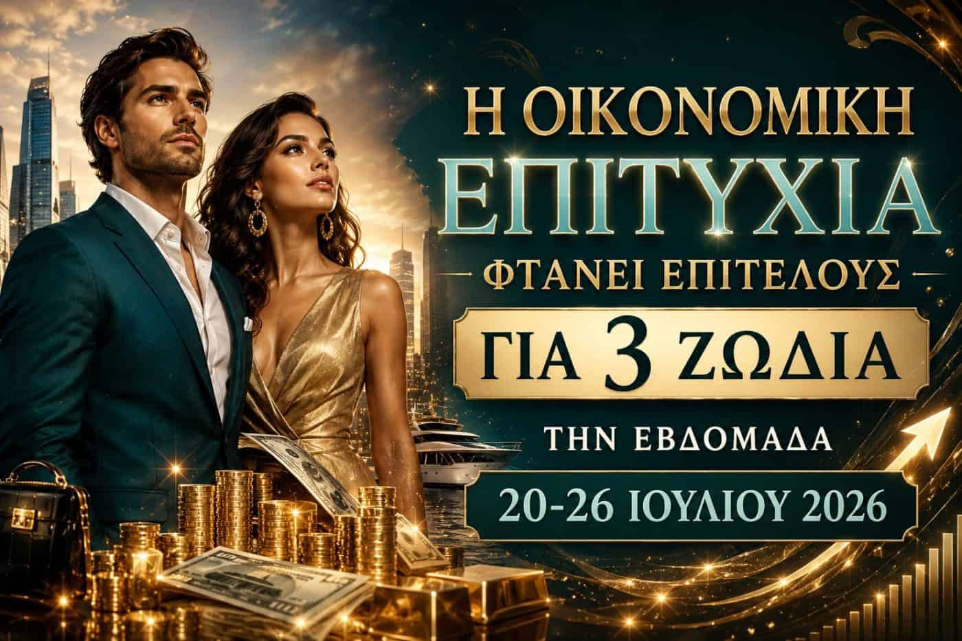 Η οικονομική επιτυχία φτάνει επιτέλους για 3 ζώδια την εβδομάδα 20-26 Ιουλίου 2026