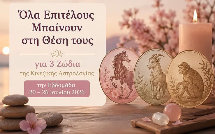 Όλα Επιτέλους Μπαίνουν στη Θέση τους για 3 Ζώδια της Κινεζικής Αστρολογίας την Εβδομάδα 20 – 26 Ιουλίου 2026