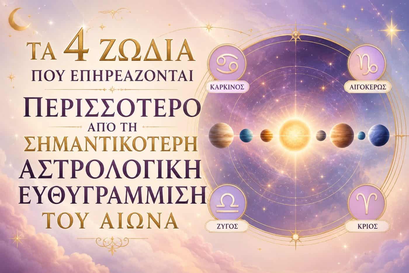 Τα 4 ζώδια που επηρεάζονται περισσότερο από τη σημαντικότερη αστρολογική ευθυγράμμιση του αιώνα