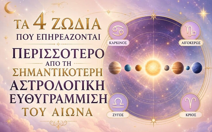 Τα 4 ζώδια που επηρεάζονται περισσότερο από τη σημαντικότερη αστρολογική ευθυγράμμιση του αιώνα