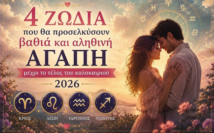 4 ζώδια που θα προσελκύσουν βαθιά και αληθινή αγάπη μέχρι το τέλος του καλοκαιριού 2026