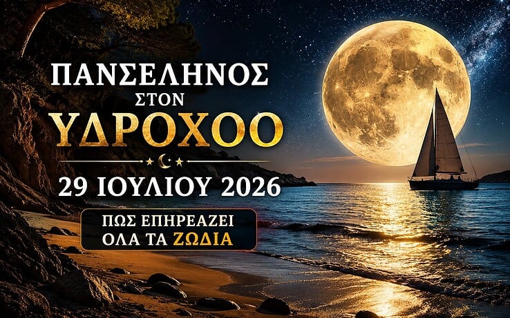Η Πανσέληνος στον Υδροχόο στις 29 Ιουλίου 2026 φέρνει σημαντικές αλλαγές σε κάθε ζώδιο
