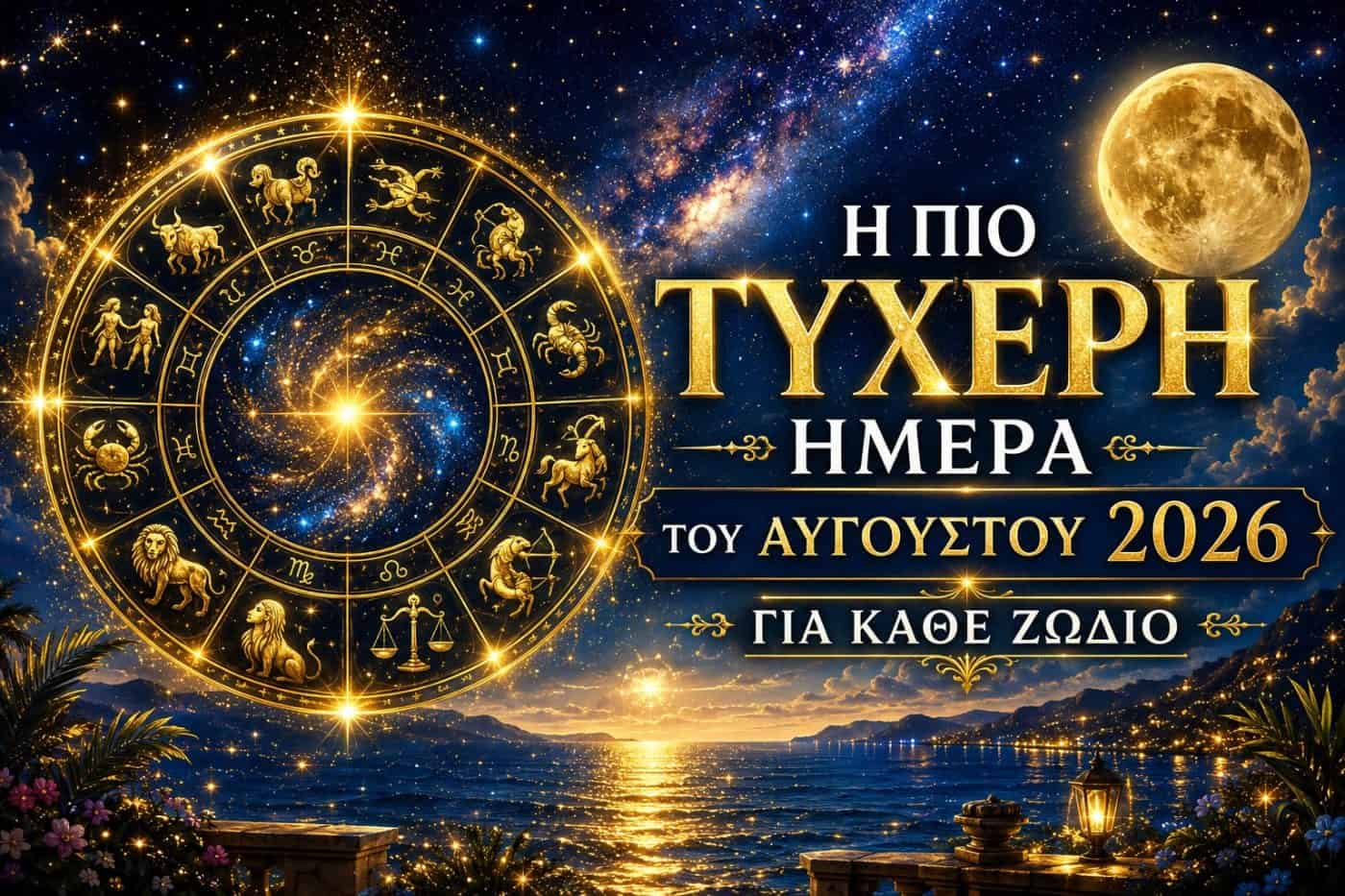 Η πιο τυχερή ημέρα του Αυγούστου 2026 για κάθε ζώδιο