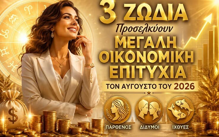 3 ζώδια προσελκύουν μεγάλη οικονομική επιτυχία τον Αύγουστο του 2026