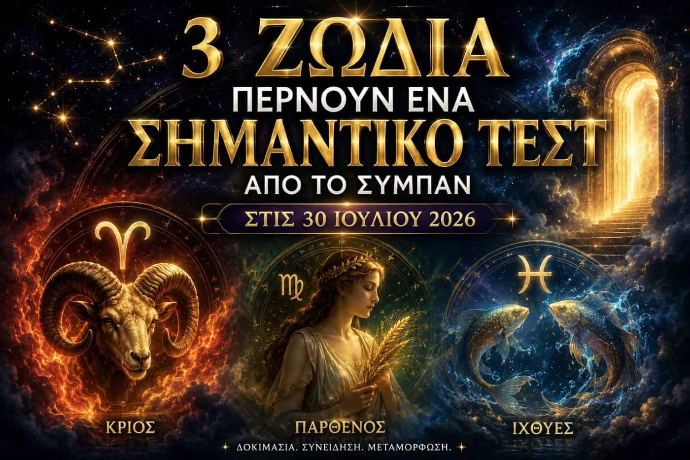 3 ζώδια περνούν ένα σημαντικό τεστ από το σύμπαν στις 30 Ιουλίου 2026