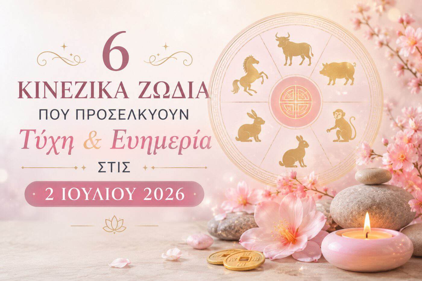 6 Κινέζικα Ζώδια Προσελκύουν Τύχη και Ευημερία στις 2 Ιουλίου 2026